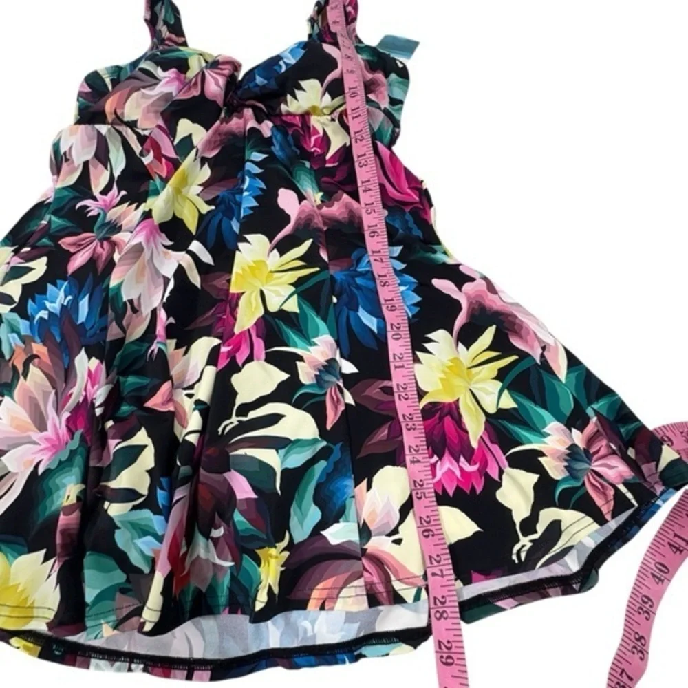 Swim Solutions NWT Women's Bow-Front Swim Dress One piece 12 - Picture 8 of 10